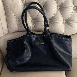 Adrienne Vittadini Navy Studded Tote